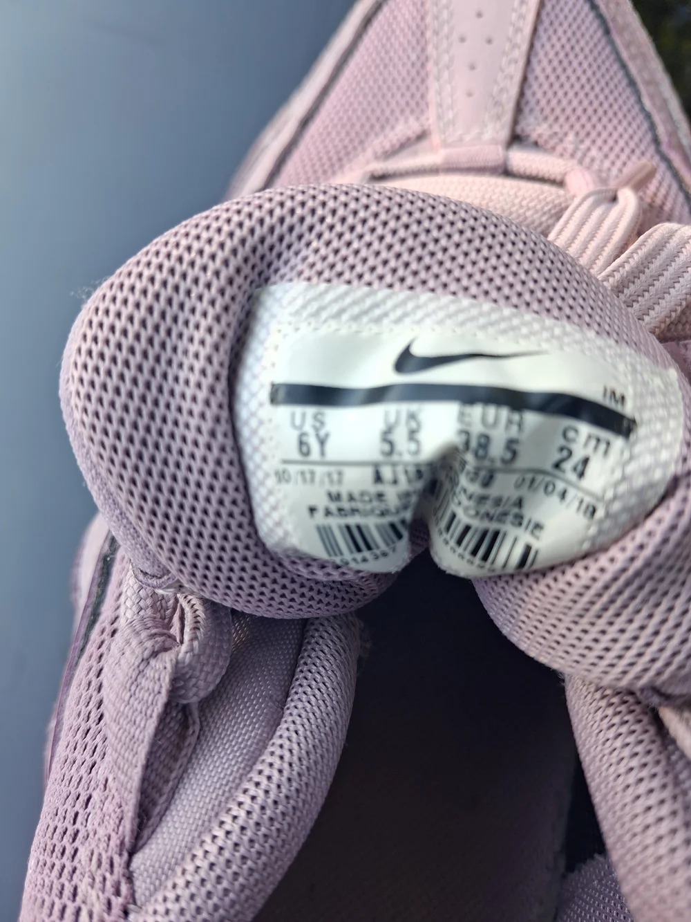 Nike Kids Pale Mauve Mesh Lace-Up Sneakers